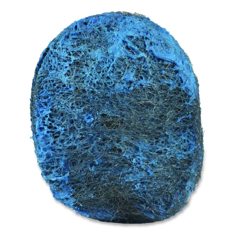 Steel Wool Soap Pads, 3 x 2.5, Blue, 15 Pads/Box, 12 Boxes/Carton