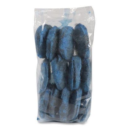 Steel Wool Soap Pads, 3 x 2.5, Blue, 15 Pads/Box, 12 Boxes/Carton