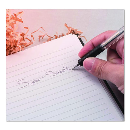R.S.V.P. RT Ballpoint Pen, Retractable, Medium 1 mm, Black Ink, Clear Barrel, Dozen