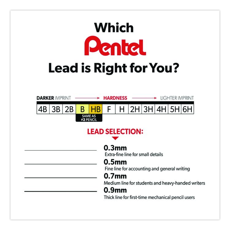 Super Hi-Polymer Lead Refills, 0.9 mm, HB, Black, 30/Tube, 3 Tubes/Pack