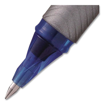 EnerGel NV Gel Pen, Stick, Medium 0.7 mm, Blue Ink, Gray/Black/Blue Barrel, Dozen