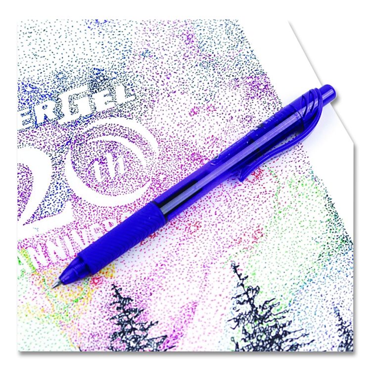 EnerGel-X Gel Pen, Retractable, Medium 0.7 mm, Violet Ink, Translucent Violet/Violet Barrel, Dozen