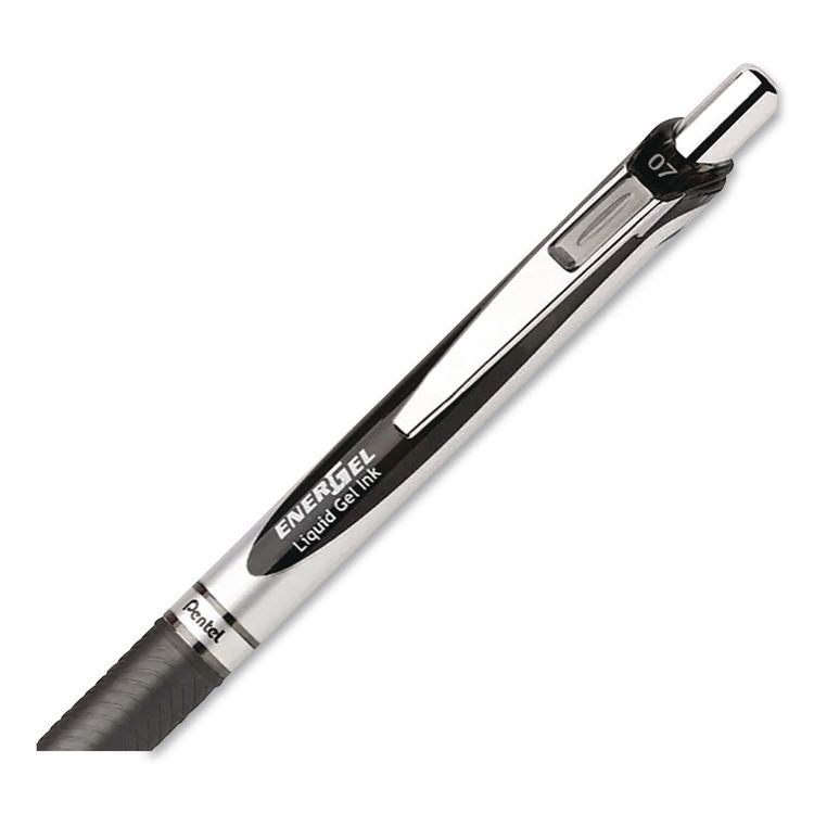 EnerGel PRO Hybrid Gel Pen, Retractable, Medium 0.7 mm, Black Ink, Black Barrel, 3/Pack
