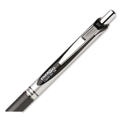 EnerGel PRO Hybrid Gel Pen, Retractable, Medium 0.7 mm, Black Ink, Black Barrel, 3/Pack