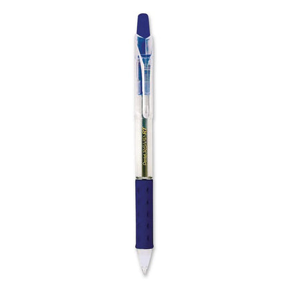 R.S.V.P. Super RT Ballpoint Pen, Retractable, Medium 0.7 mm, Blue Ink, Translucent Blue/Blue Barrel, Dozen