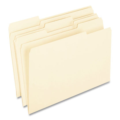 Earthwise by Pendaflex 100% Recycled Manila File Folder, 1/3-Cut Tabs: Assorted, Legal Size, 0.75" Expansion, Manila, 100/Box