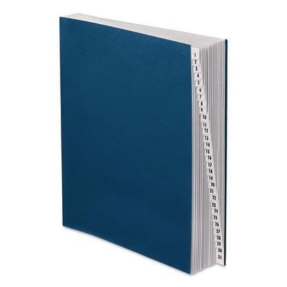 Expanding Desk File, 31 Dividers, Date Index, Letter Size, Dark Blue Cover