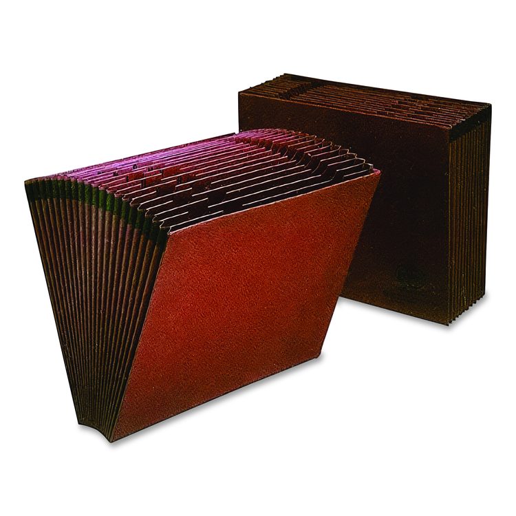 Earthwise by Pendaflex Recycled Indexed Expanding File, 21 Sections, 1/21-Cut Tabs, Legal Size, Red Fiber