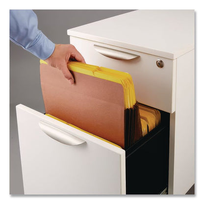 Premium Reinforced Expanding File Pockets, 7" Expansion, Letter Size, Red Fiber, 5/Box