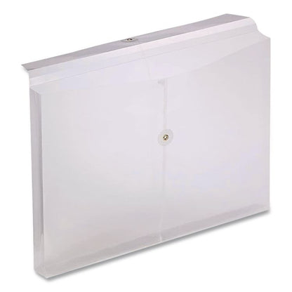 Poly String and Button Envelope, String/Button Closure, 8.5 x 14, Clear, 3/Pack