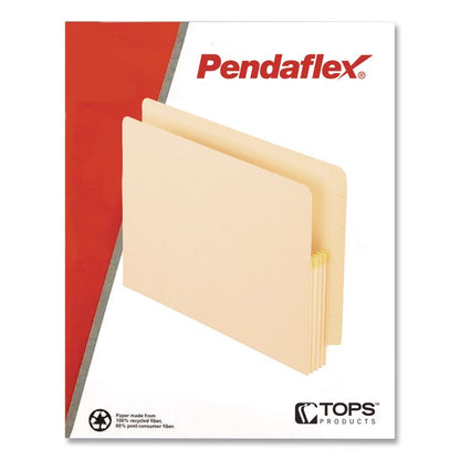 Convertible End Tab File Pockets, 3.5" Expansion, Letter Size, Manila, 25/Box