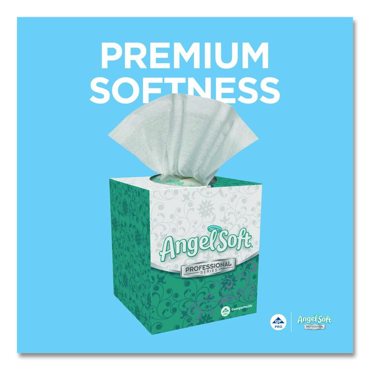 Angel Soft ps Premium Facial Tissue in Cube Box, 2-Ply, White, 96 Sheets/Box, 36 Boxes/Carton