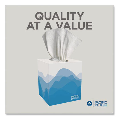 Pacific Blue Select Cube Box Facial Tissue, 2-Ply, White, 100 Sheets/Box, 36 Boxes/Carton