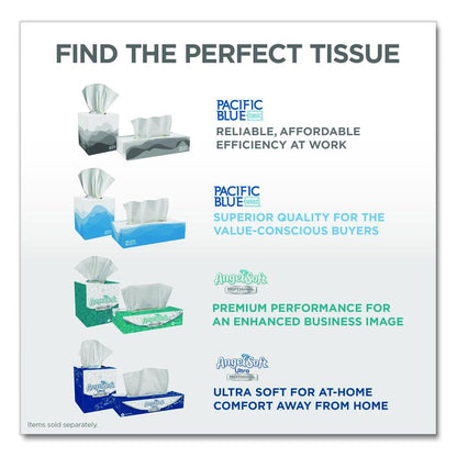Pacific Blue Select Cube Box Facial Tissue, 2-Ply, White, 100 Sheets/Box, 36 Boxes/Carton