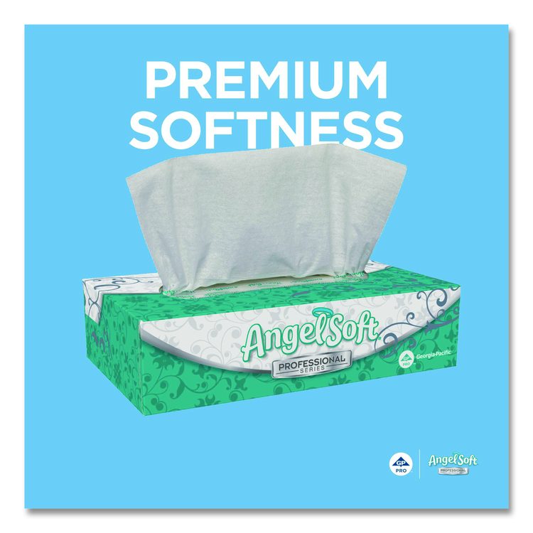 Angel Soft ps Premium Facial Tissues in Flat Box, 2-Ply, White, 100 Sheets/Box, 30 Boxes/Carton