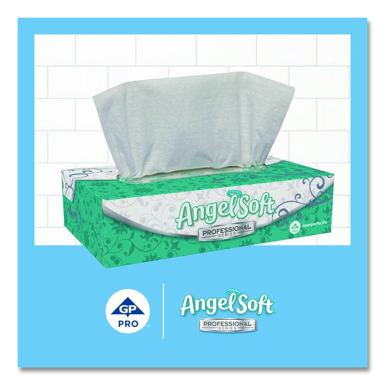 Angel Soft ps Premium Facial Tissues in Flat Box, 2-Ply, White, 100 Sheets/Box, 30 Boxes/Carton
