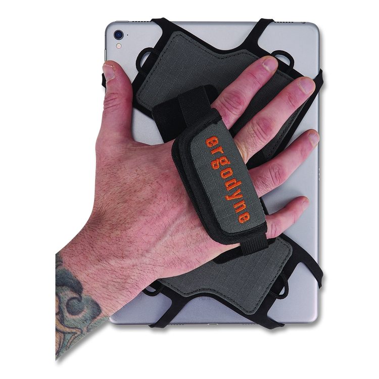 Squids 5549 Tablet Holder with Detachable Shoulder Strap, Fits Devices 9" to 12", 10.5" x 0.5" x 10", Gray