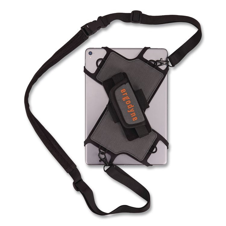 Squids 5549 Tablet Holder with Detachable Shoulder Strap, Fits Devices 9" to 12", 10.5" x 0.5" x 10", Gray