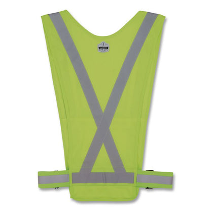 GloWear 8045X Hi-Vis Safety Vest, Polyester, One Size Fits Most, Lime