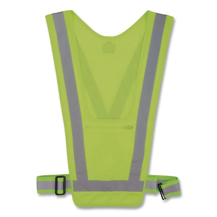GloWear 8045X Hi-Vis Safety Vest, Polyester, One Size Fits Most, Lime