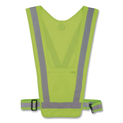 GloWear 8045X Hi-Vis Safety Vest, Polyester, One Size Fits Most, Lime