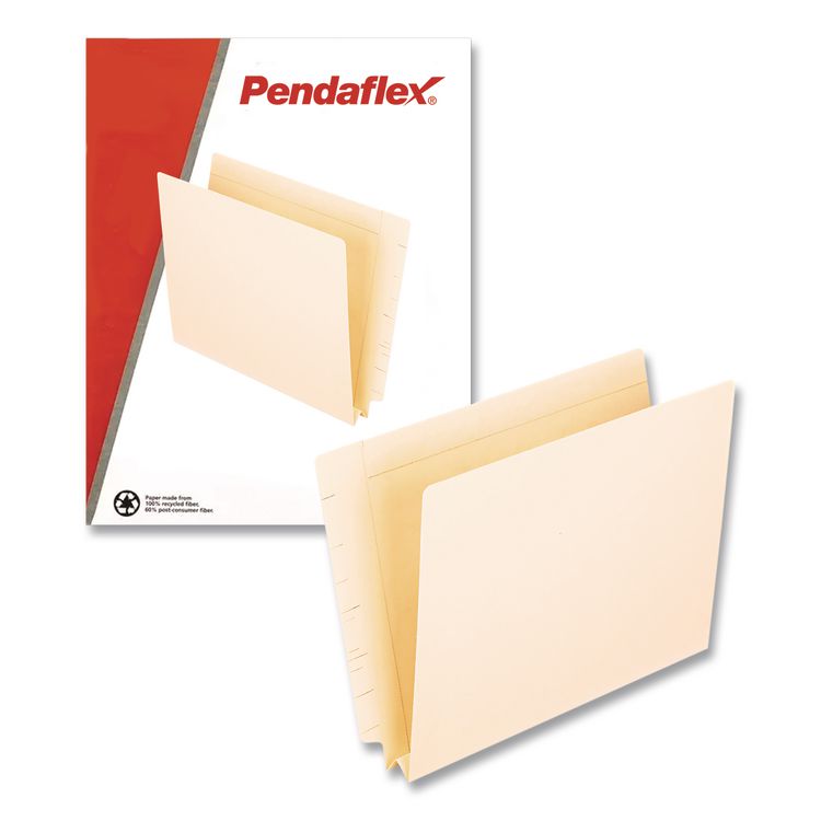 Manila End Tab Expansion Folders, Straight Tabs, Letter Size, 1.5" Expansion, Manila, 50/Box