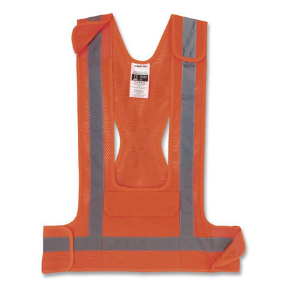 GloWear 8142BA Type O Class 1 Breakaway Hi-Vis Safety Vest, Polyester, Large/X-Large, Orange