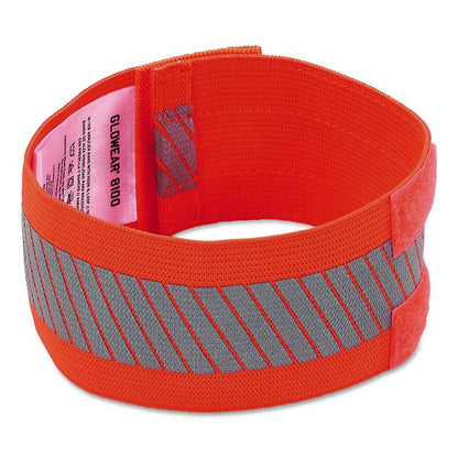 GloWear 8100 Hi-Vis Arm/Leg Band with Hook and Loop, Small/Medium, Orange, 2/Pack