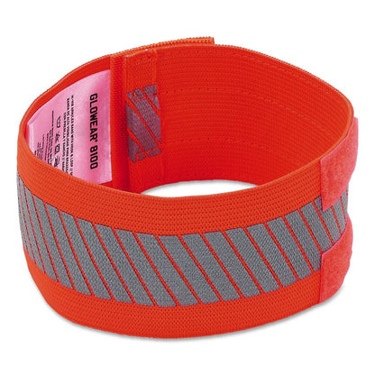 GloWear 8100 Hi-Vis Arm/Leg Band with Hook and Loop, Large/X-Large, Orange, 2/Pack