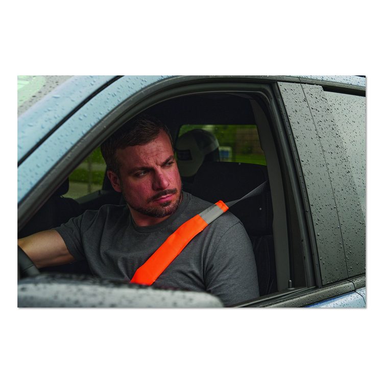 GloWear 8105 Hi-Vis Seat Belt Cover, 2.17" x 16.54", Orange