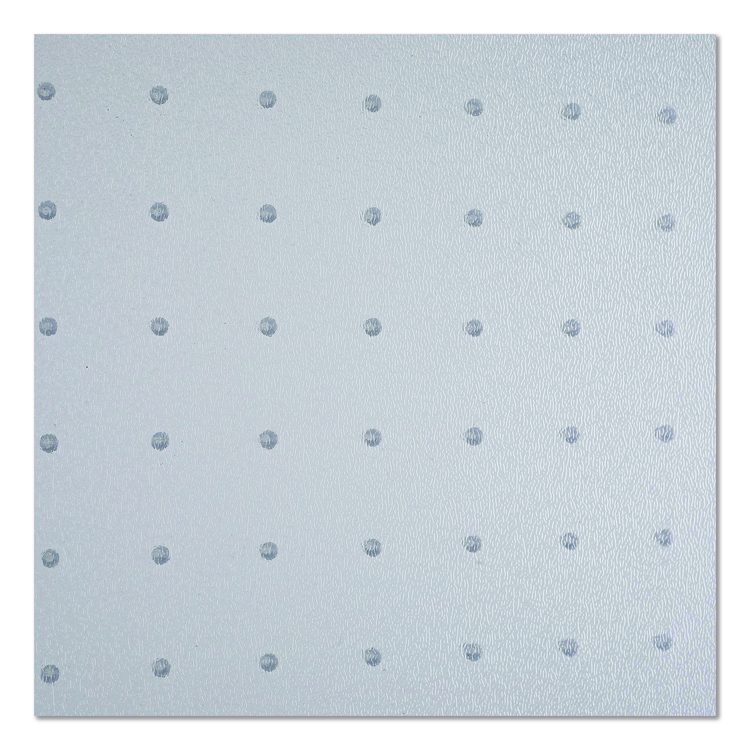 Studded Chair Mat for Flat Pile Carpeted Floors, Rectangular with Wide Lip, Straight Edges, 45" x 53", Clear
