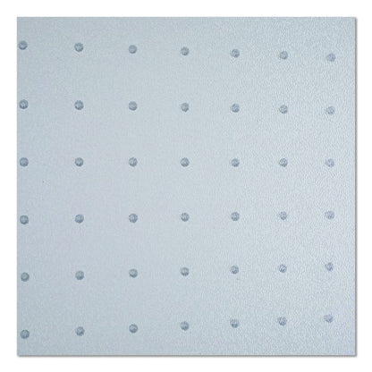 Studded Chair Mat for Flat Pile Carpeted Floors, Rectangular with Wide Lip, Straight Edges, 45" x 53", Clear