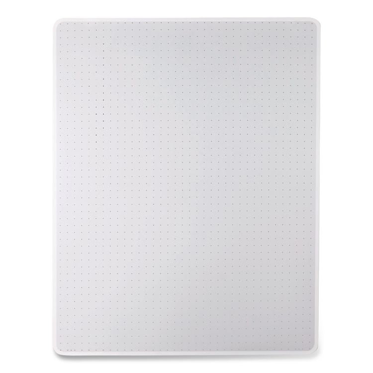 Studded Chair Mat for Flat to Low Pile Carpeted Floors, Rectangular, Beveled Edges, 46" x 60", Clear