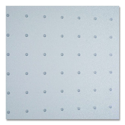 Studded Chair Mat for Flat Pile Carpeted Floors, Rectangular, Straight Edges, 46" x 60", Clear