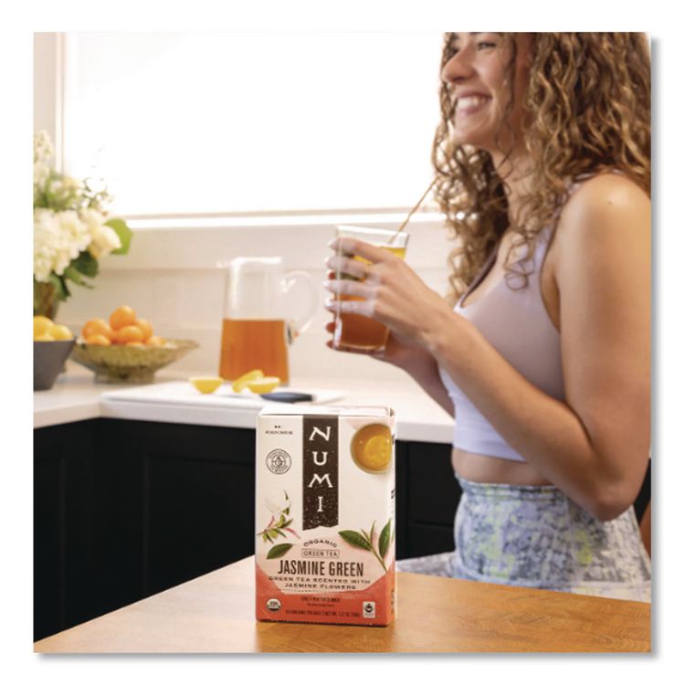Organic Teas and Teasans, 1.27 oz Filterbag, Jasmine Green, 18/Box
