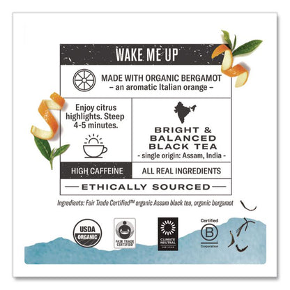 Organic Teas and Teasans, 1.27 oz Filterbag, Aged Earl Grey, 18/Box