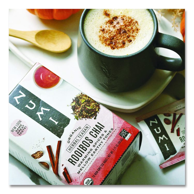 Organic Teas and Teasans, 1.71 oz Filterbag, Rooibos Chai, 18/Box