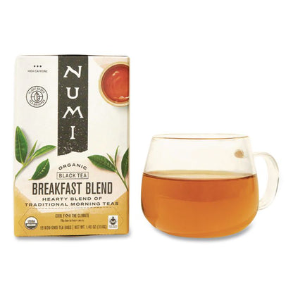 Organic Teas and Teasans, 1.4 oz Filterbag, Breakfast Blend, 18/Box