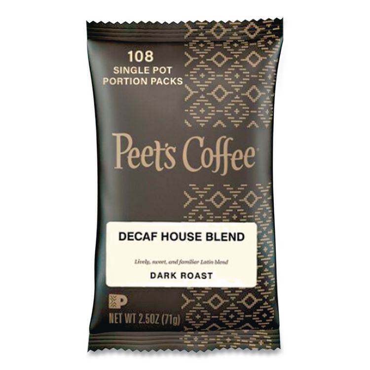 Coffee Portion Packs, Decaf House Blend, 2.5 oz Frack Pack, 18/Box