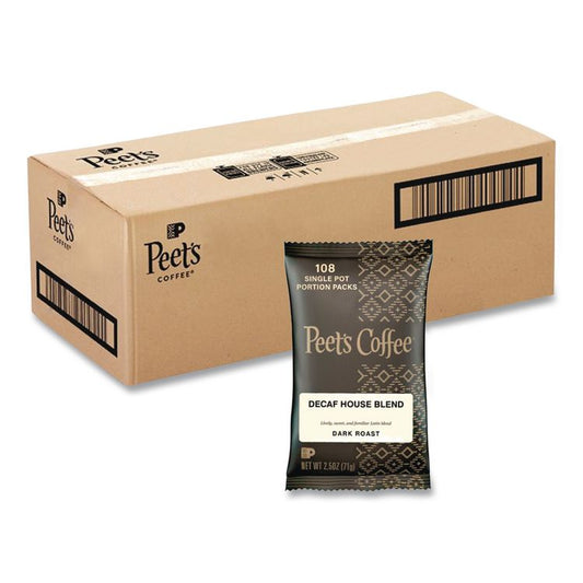 Coffee Portion Packs, Decaf House Blend, 2.5 oz Frack Pack, 18/Box