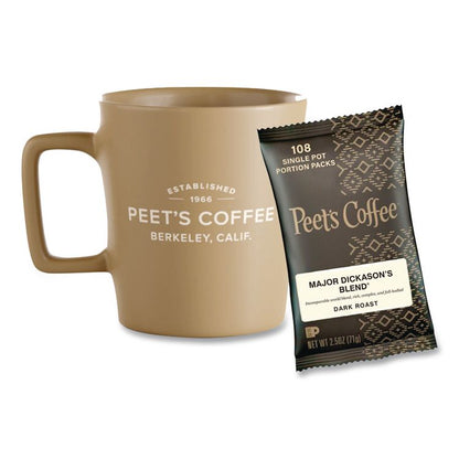 Coffee Portion Packs, Major Dickason's Blend, 2.5 oz Frack Pack, 18/Box