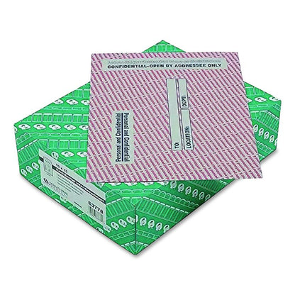 Gray/Red Paper Gummed Flap Personal and Confidential Interoffice Envelope, #97, 10 x 13, Gray/Red, 100/Box