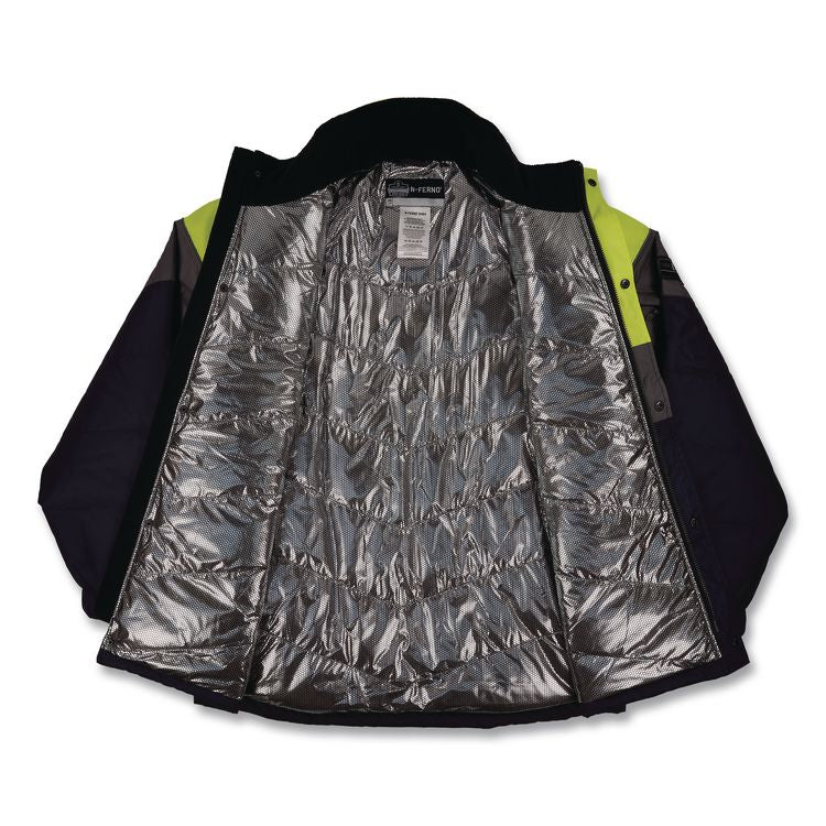 N-Ferno 6464 Insulated Freezer Jacket with AmpliFIRE Heat Reflective Lining, X-Small, Navy