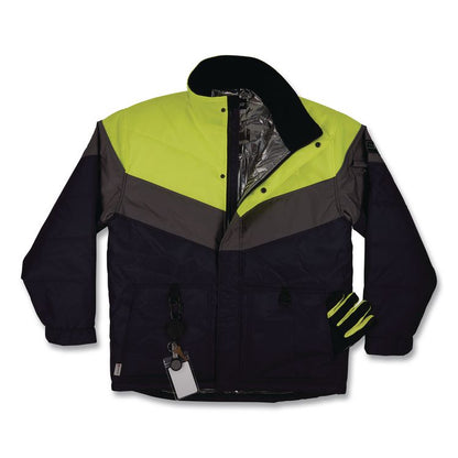 N-Ferno 6464 Insulated Freezer Jacket with AmpliFIRE Heat Reflective Lining, Medium, Navy
