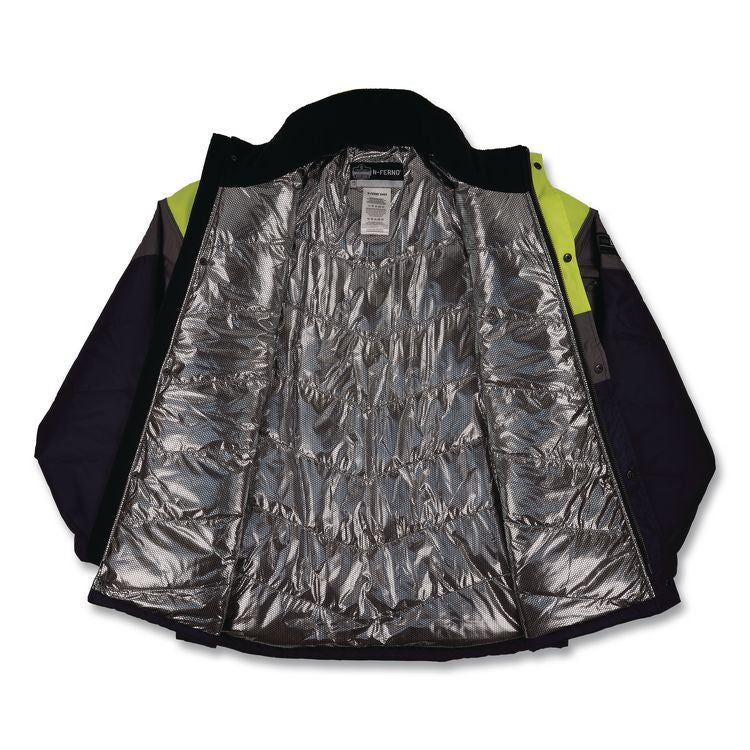 N-Ferno 6464 Insulated Freezer Jacket with AmpliFIRE Heat Reflective Lining, X-Large, Navy