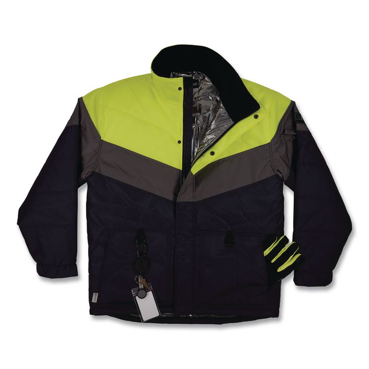 N-Ferno 6464 Insulated Freezer Jacket with AmpliFIRE Heat Reflective Lining, X-Large, Navy