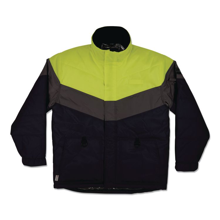 N-Ferno 6464 Insulated Freezer Jacket with AmpliFIRE Heat Reflective Lining, 4X-Large, Navy