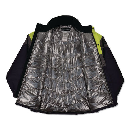 N-Ferno 6464 Insulated Freezer Jacket with AmpliFIRE Heat Reflective Lining, 5X-Large, Navy