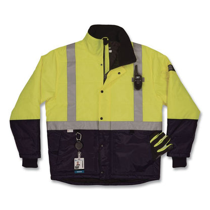 N-Ferno 6478 Class 2 Hi-Vis Freezer Jacket, Large, Lime