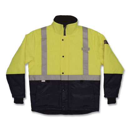 N-Ferno 6478 Class 2 Hi-Vis Freezer Jacket, 2X-Large, Lime